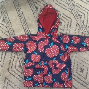 Apple pattern rain coat
